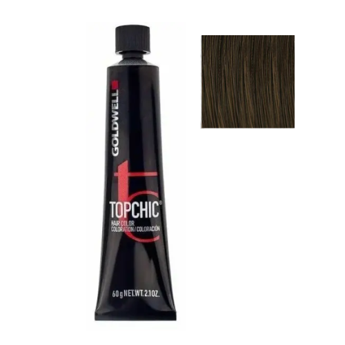 Стойкая профессиональная краска для волос - Goldwell Topchic Hair Color Coloration 7A (Пепельно-русый)